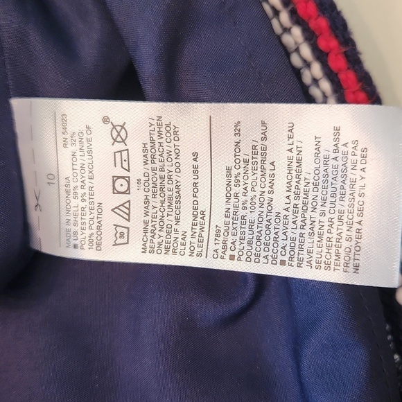 Janie and Jack Navy Blue Red White Boucle Dress Size 10 - Picture 6 of 9